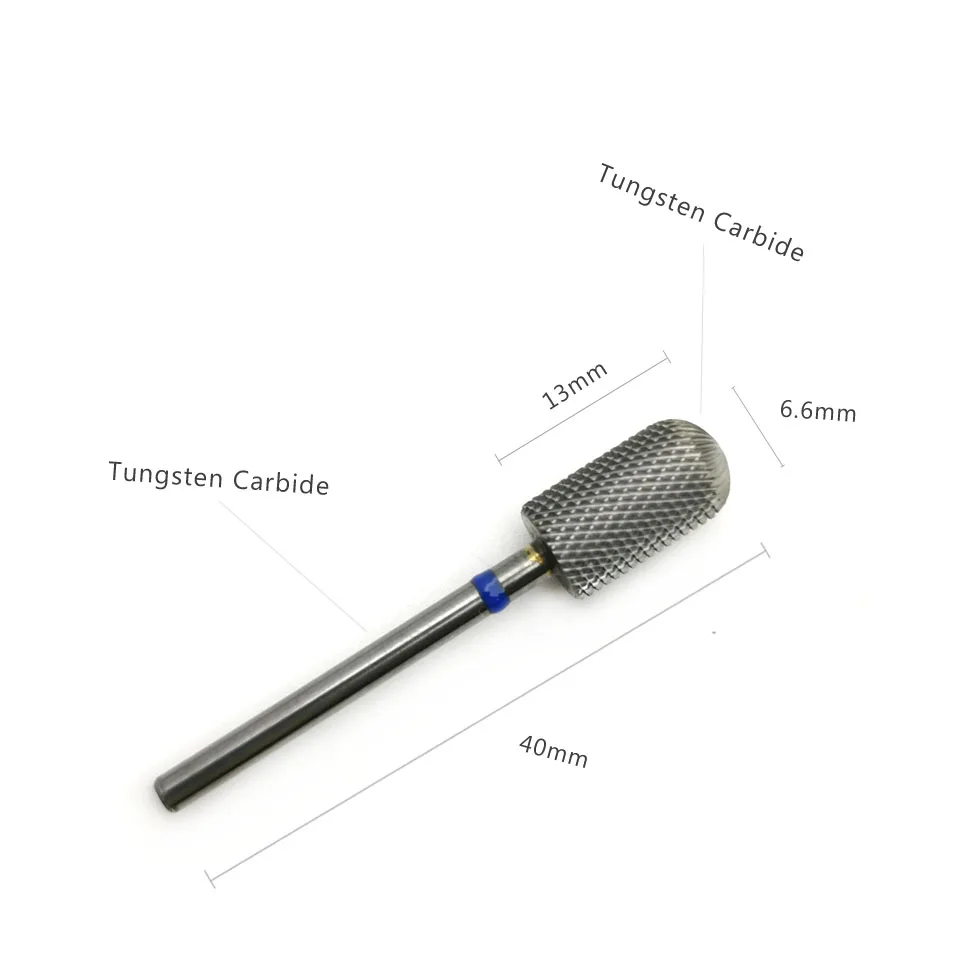 HYTOOS Smooth Top Large Barrel Bits (R Cut) 3/32 Carbide Nail Drill Bit Milling Cutter For Manicure Nail Art Equipment Tools