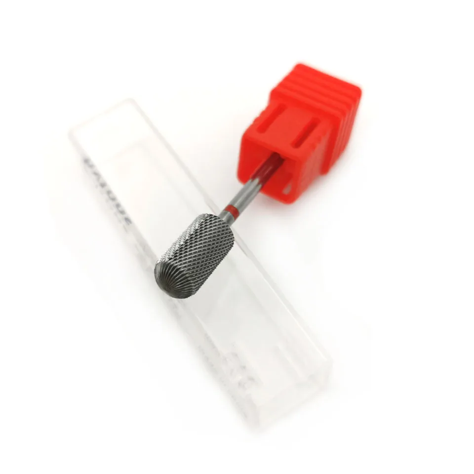 HYTOOS Smooth Top Large Barrel Bits (R Cut) 3/32 Carbide Nail Drill Bit Milling Cutter For Manicure Nail Art Equipment Tools