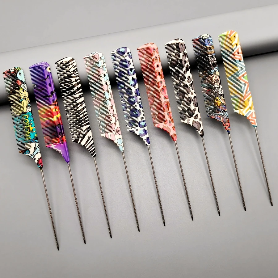 Steel Needle Pointed-tail Comb Hair Salon Hairdressing Combs Barber Perm And Dye Hair Hairbrush Bridal Styling Tools 101 102