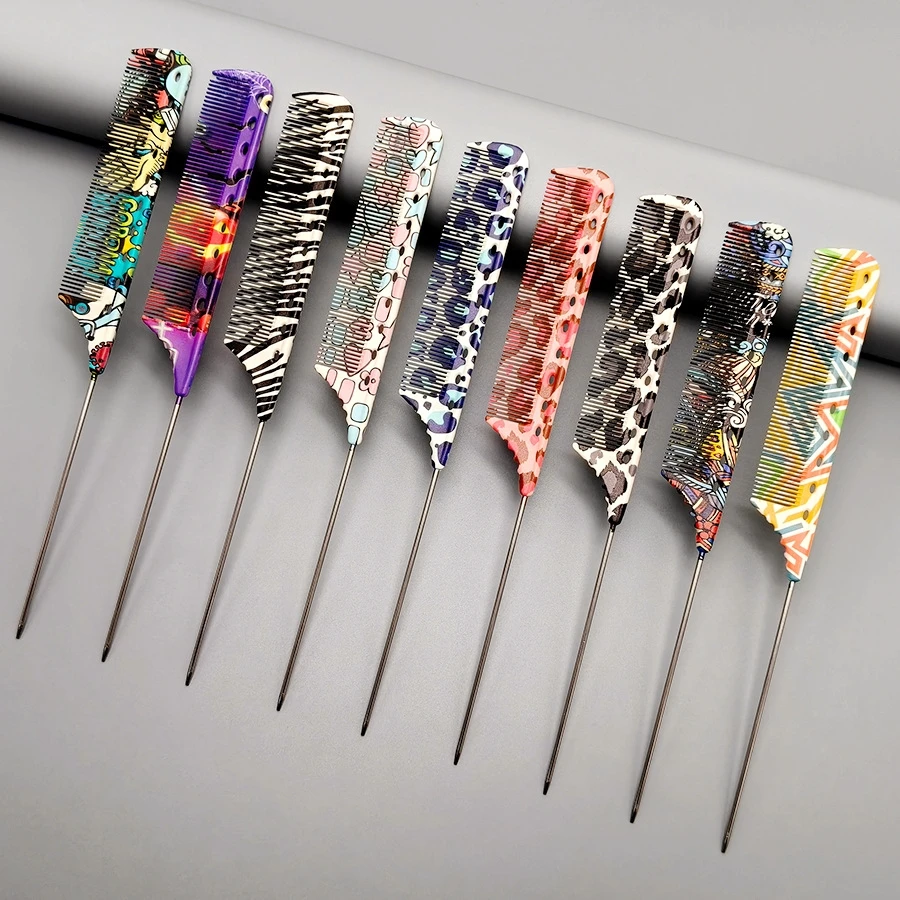 Steel Needle Pointed-tail Comb Hair Salon Hairdressing Combs Barber Perm And Dye Hair Hairbrush Bridal Styling Tools 101 102