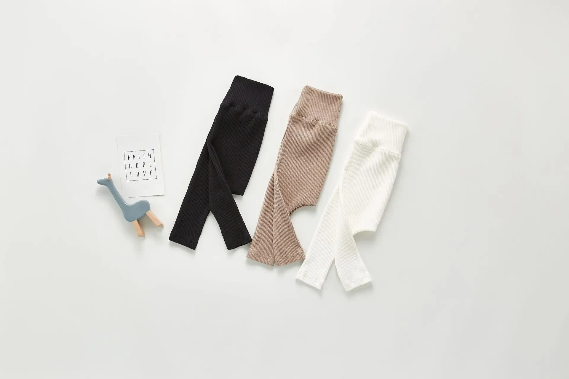 Spring And Autumn Newborn Infant Baby Boys And Girls Cotton Solid Color High Waisted Leggings Kids Fashion Baby Clothing