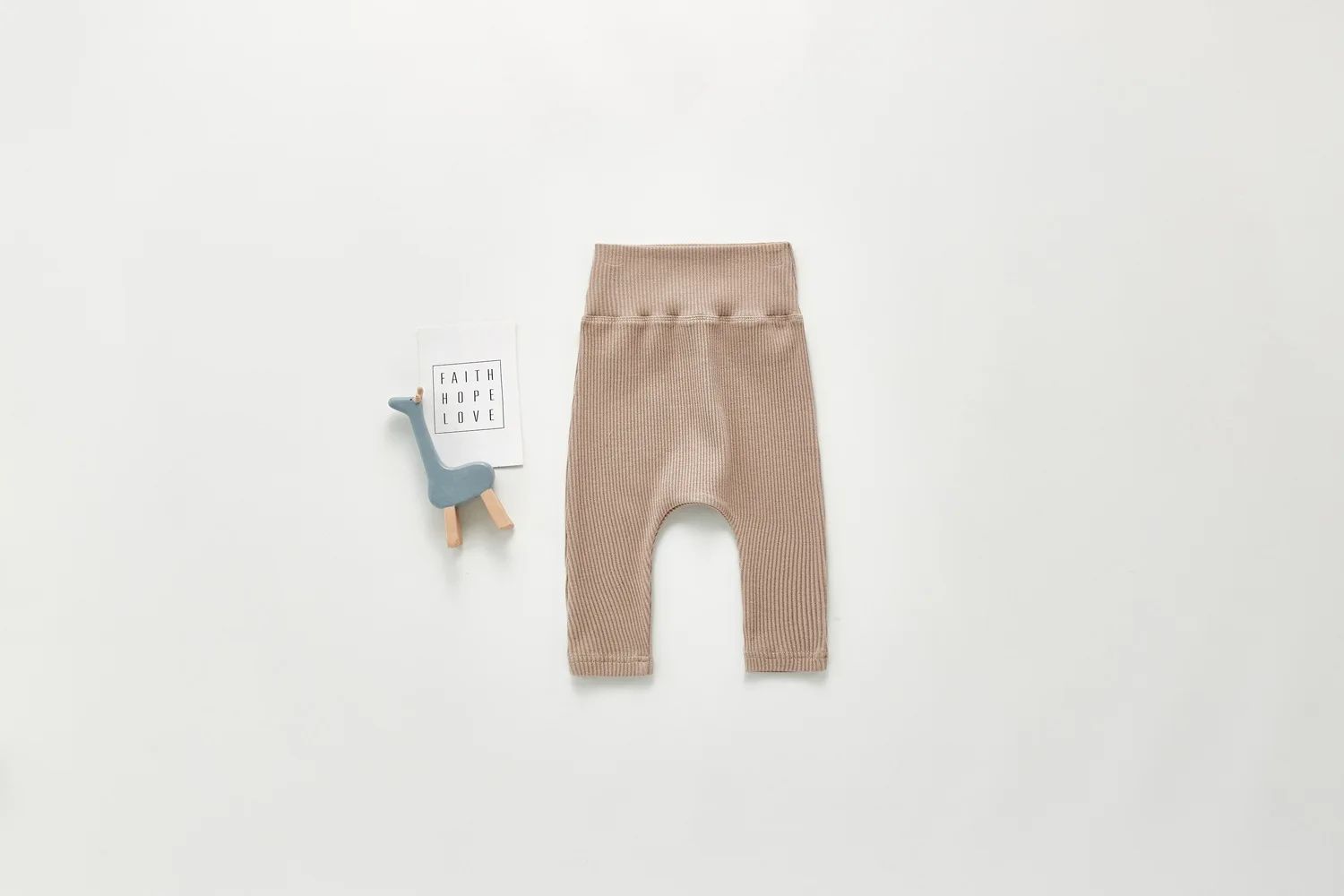Spring And Autumn Newborn Infant Baby Boys And Girls Cotton Solid Color High Waisted Leggings Kids Fashion Baby Clothing