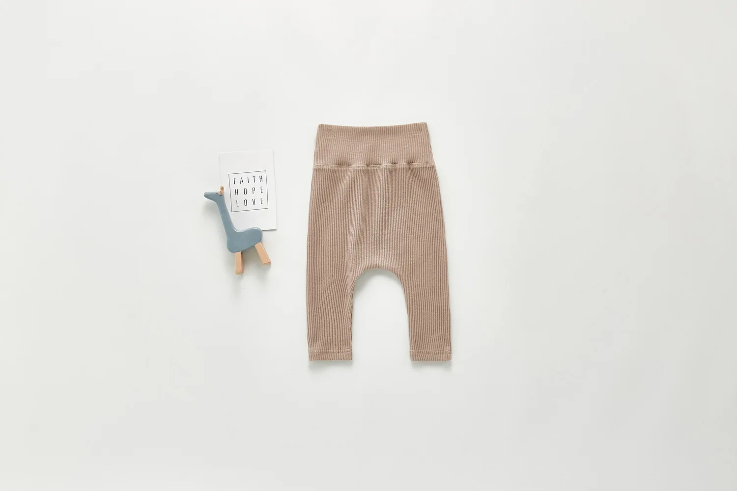 Spring And Autumn Newborn Infant Baby Boys And Girls Cotton Solid Color High Waisted Leggings Kids Fashion Baby Clothing