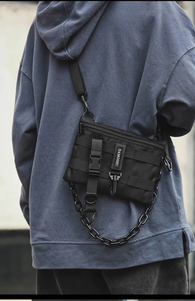 Functional Tactical Chest Bag For Unisex Fashion Bullet Hip Hop Vest Streetwear Bag Waist Pack Woman Black Wild Chest Rig Bag