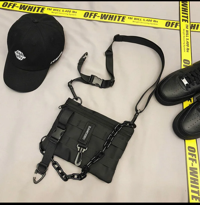 Functional Tactical Chest Bag For Unisex Fashion Bullet Hip Hop Vest Streetwear Bag Waist Pack Woman Black Wild Chest Rig Bag