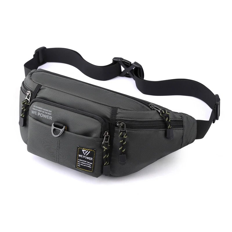 Men Waist Fanny Pack Belt Sling Chest Bag Travel Multi-Pocket Military Fashion Sports Nylon Male Pouch Purse Bum Hip Bags New