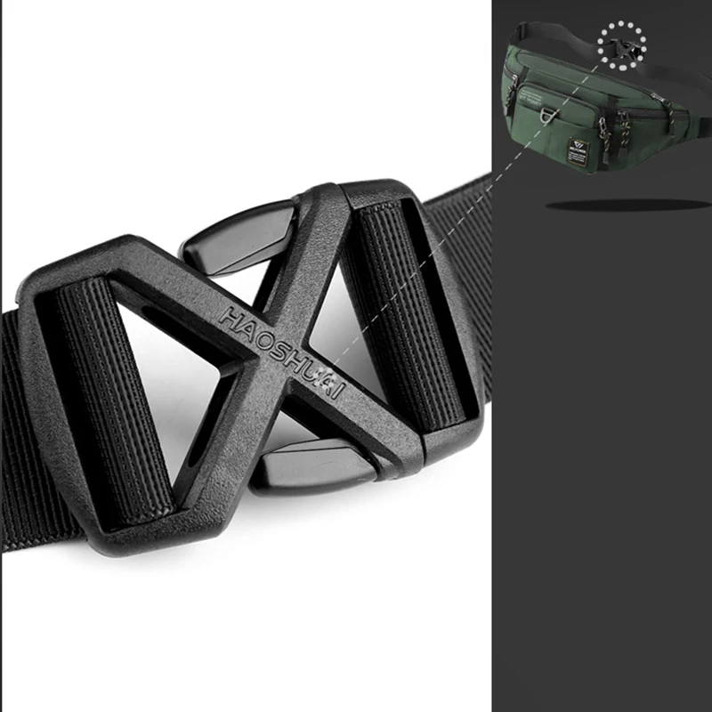 Men Waist Fanny Pack Belt Sling Chest Bag Travel Multi-Pocket Military Fashion Sports Nylon Male Pouch Purse Bum Hip Bags New