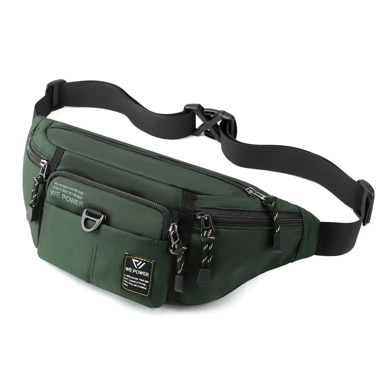 Men Waist Fanny Pack Belt Sling Chest Bag Travel Multi-Pocket Military Fashion Sports Nylon Male Pouch Purse Bum Hip Bags New