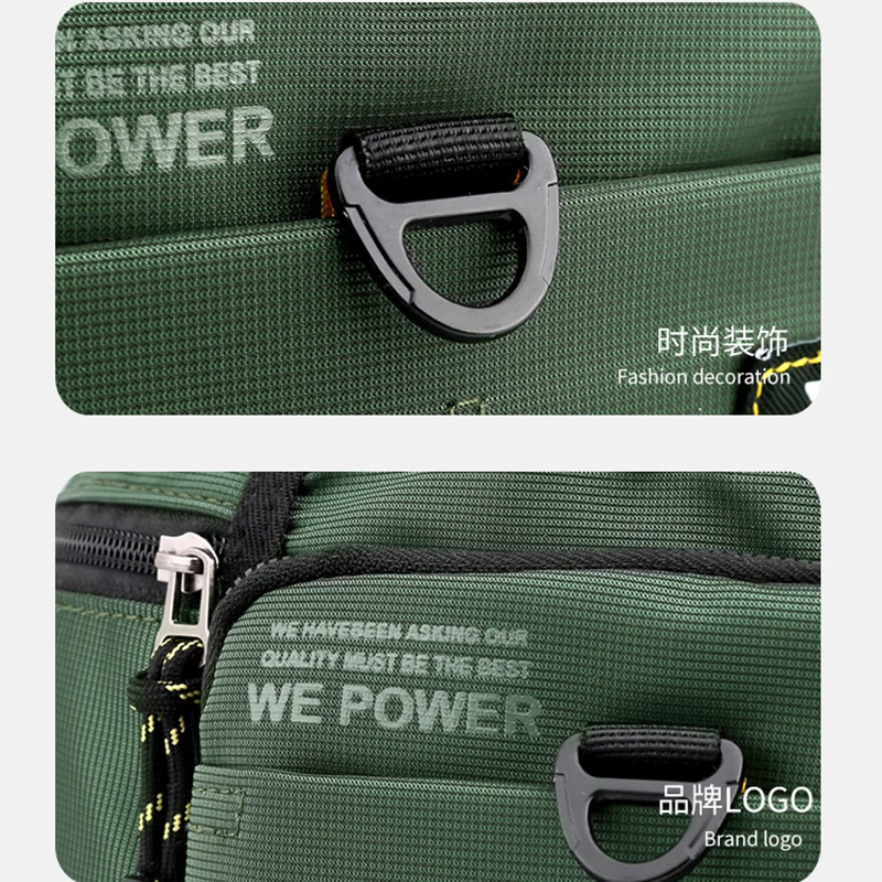 Men Waist Fanny Pack Belt Sling Chest Bag Travel Multi-Pocket Military Fashion Sports Nylon Male Pouch Purse Bum Hip Bags New