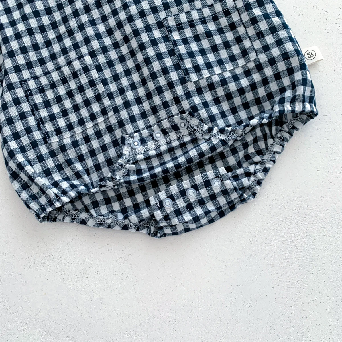 Summer New In Infant Baby Girls Short Sleeve Plaid Bear Outwear Kids Cotton Clothing One-pieces Newborn Cute Bodysuits 유아복