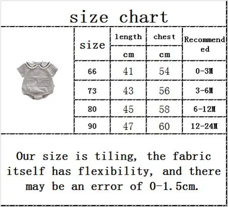 Summer New In Infant Baby Girls Short Sleeve Plaid Bear Outwear Kids Cotton Clothing One-pieces Newborn Cute Bodysuits 유아복