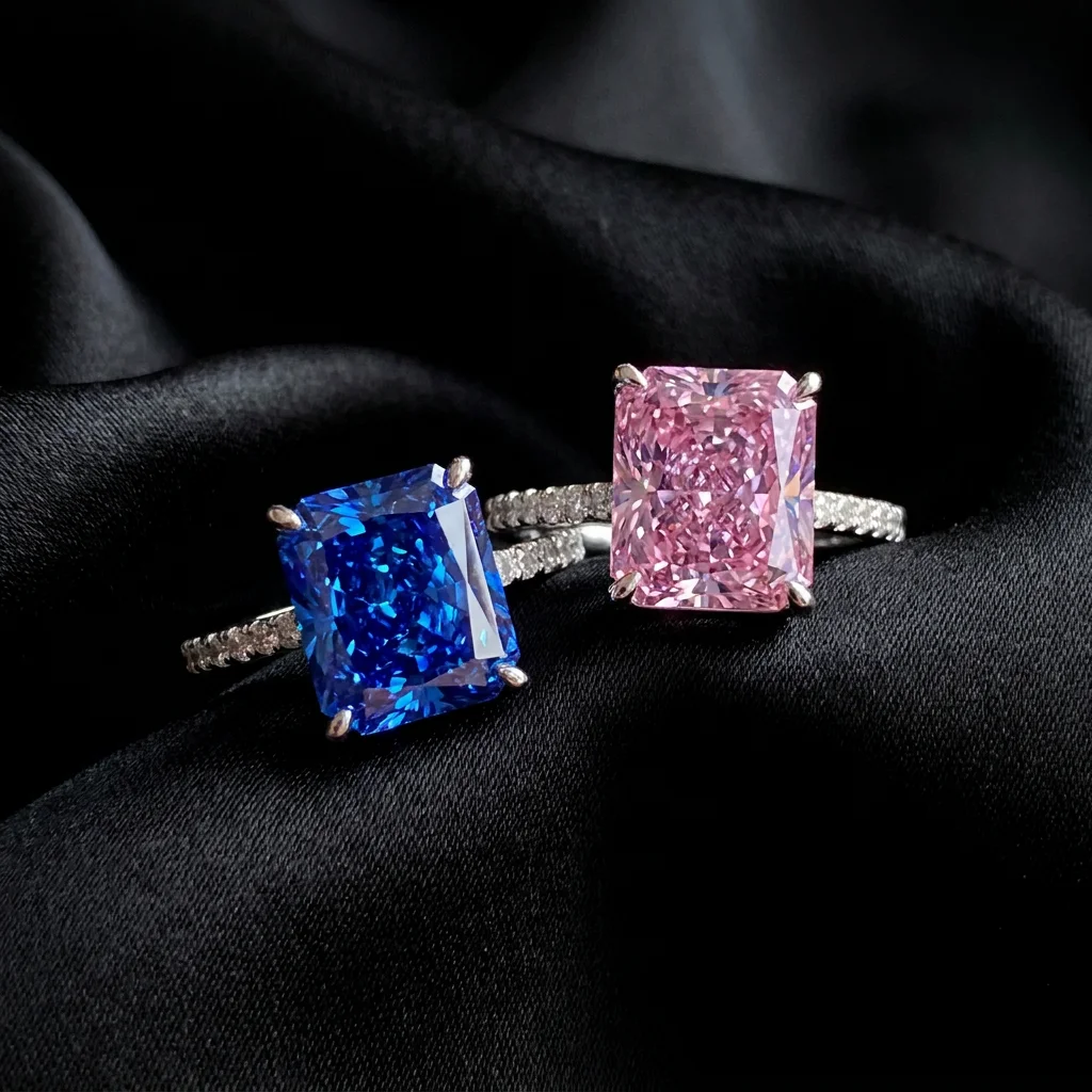 S925 Sterling Silver Tanzanite Blue Zircon Sparkle 5A Good Quality Ice Cut High Carbon Diamond Ladies Ring Fine Jewelry Women