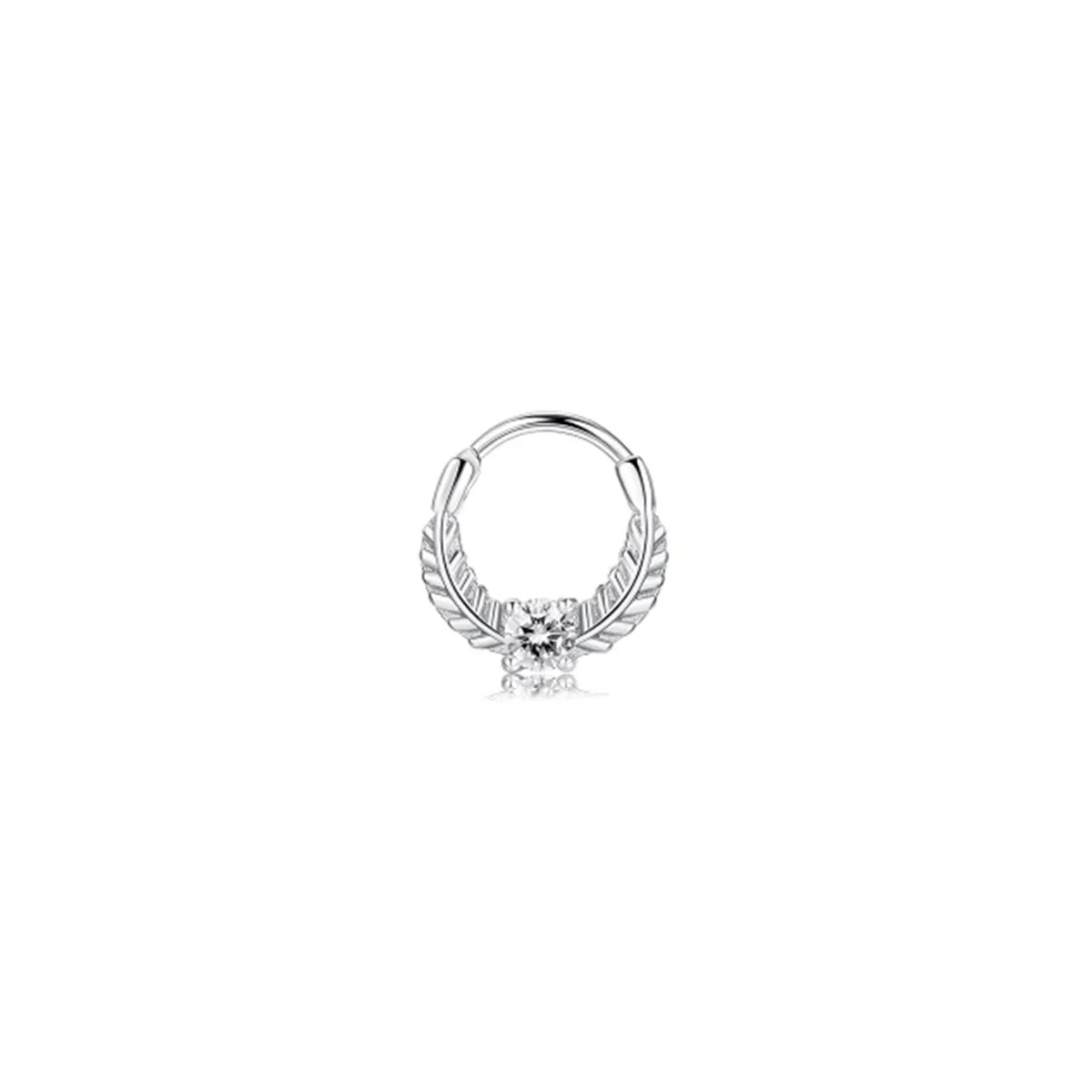 1Pc 16G 316L Stainless Steel Septum Nose Rings,CZ Cartilage Tragus Helix Daith Hoop Earring Hypoallergenic Piercing Jewelry