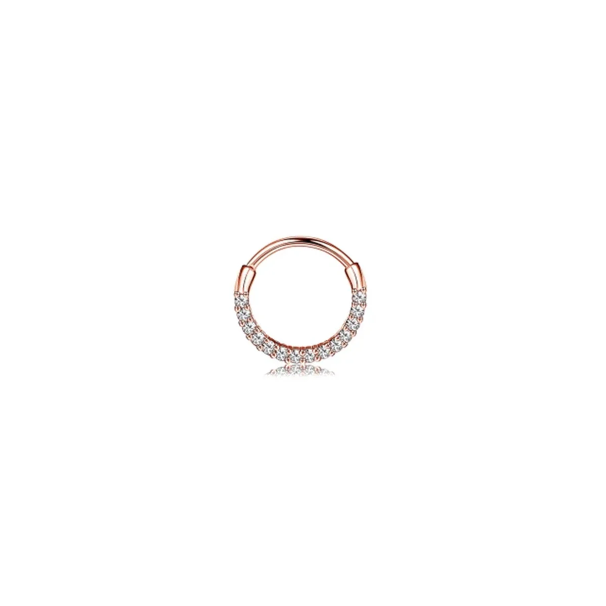 1Pc 16G 316L Stainless Steel Septum Nose Rings,CZ Cartilage Tragus Helix Daith Hoop Earring Hypoallergenic Piercing Jewelry