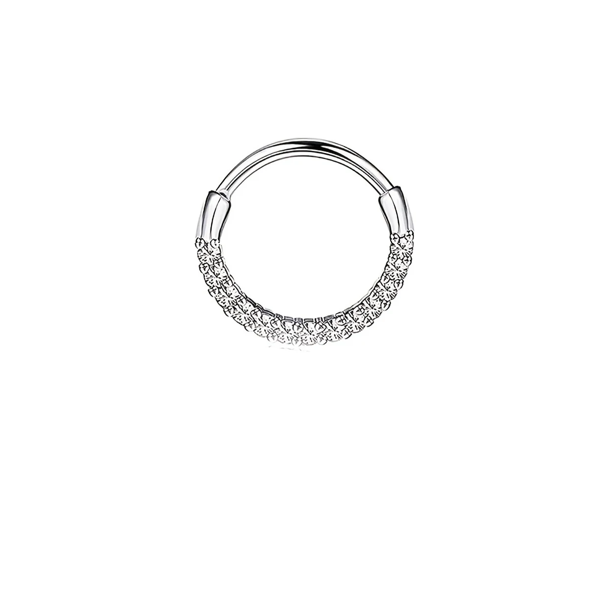 1Pc 16G 316L Stainless Steel Septum Nose Rings,CZ Cartilage Tragus Helix Daith Hoop Earring Hypoallergenic Piercing Jewelry