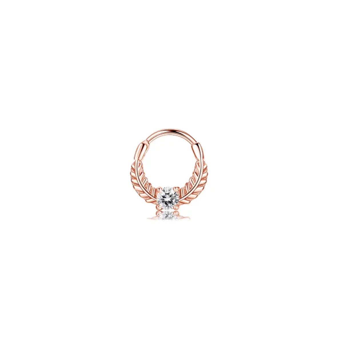1Pc 16G 316L Stainless Steel Septum Nose Rings,CZ Cartilage Tragus Helix Daith Hoop Earring Hypoallergenic Piercing Jewelry