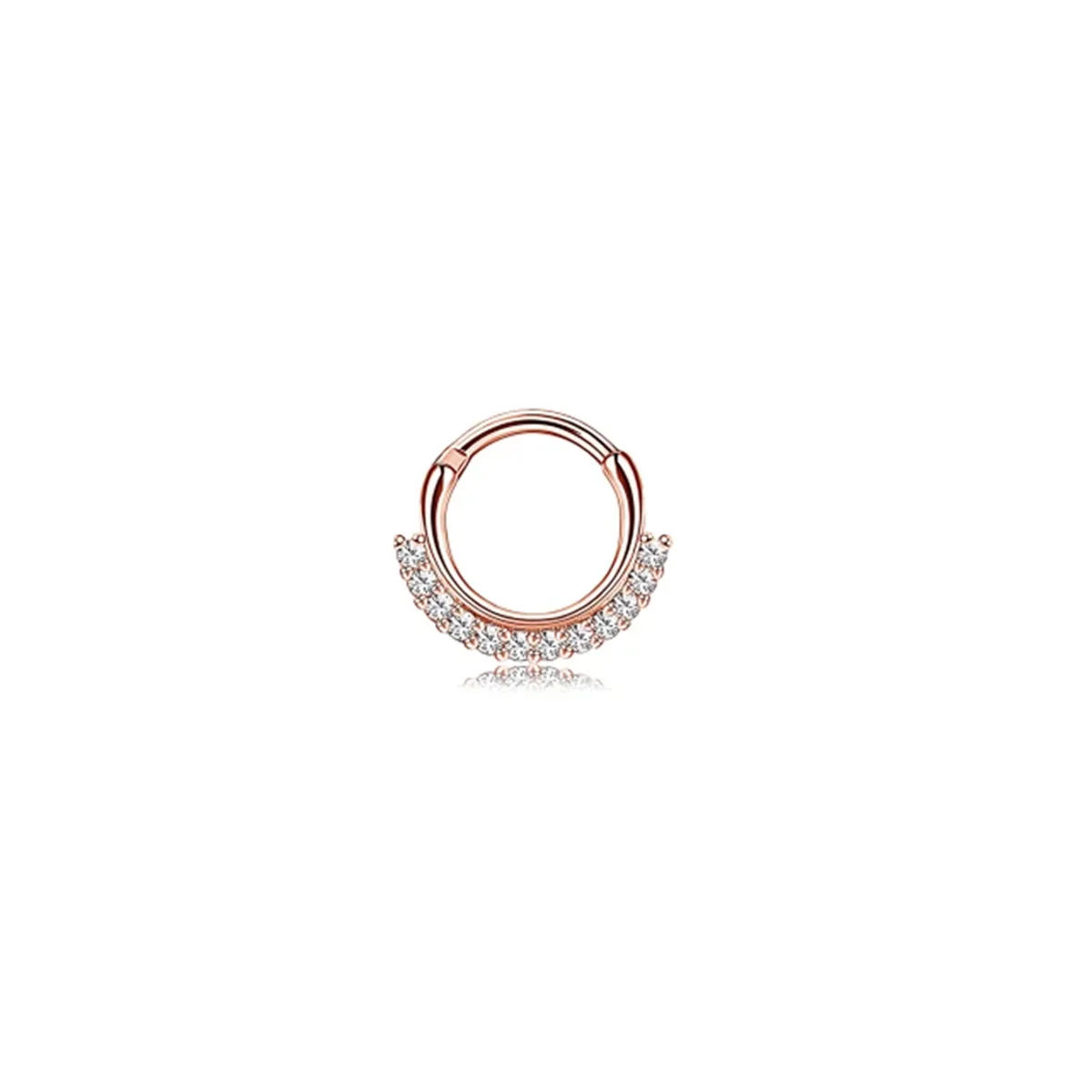 1Pc 16G 316L Stainless Steel Septum Nose Rings,CZ Cartilage Tragus Helix Daith Hoop Earring Hypoallergenic Piercing Jewelry