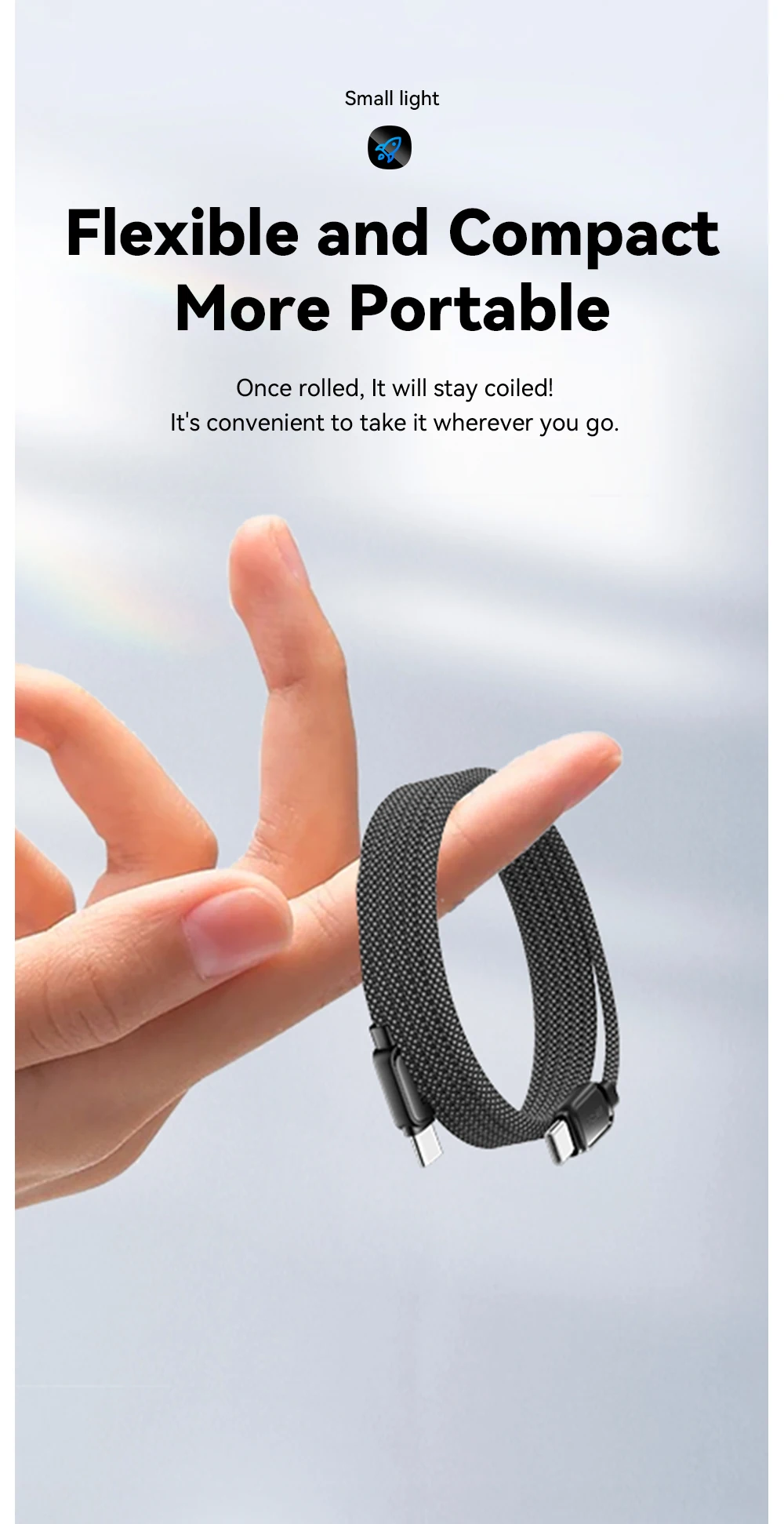 Essager PD 100W 60W Magnetic Suction Anti-Winding Type C to C Cable Fast Charge Cord Wire for Samsung Huawei Xiaomi Lenovo