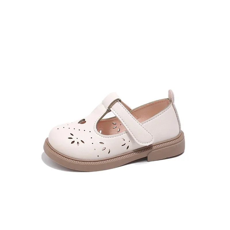 Size 21-30 2026 Spring Baby Girl Leather Shoes 2 To 3 Years Solid Color Soft Sole Princess Shoes Children's Casual Single Shoes