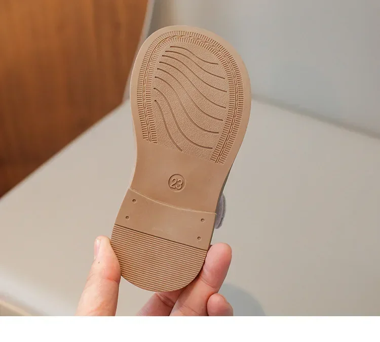 Size 21-30 2026 Spring Baby Girl Leather Shoes 2 To 3 Years Solid Color Soft Sole Princess Shoes Children's Casual Single Shoes
