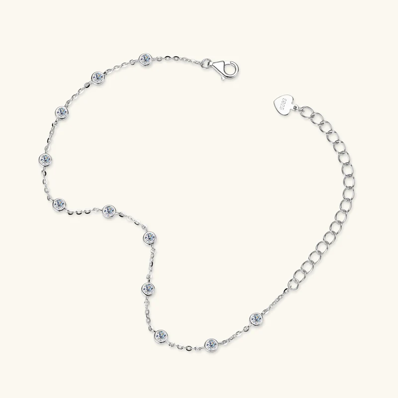 IOGOU 2.5mm D Color Full Moissanite Diamond Bracelet Engagement Jewelry 925 Sterling Silver Certified Women's Fashion Bracelets