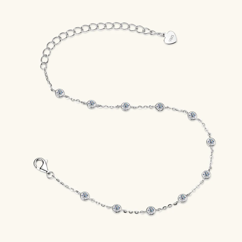 IOGOU 2.5mm D Color Full Moissanite Diamond Bracelet Engagement Jewelry 925 Sterling Silver Certified Women's Fashion Bracelets
