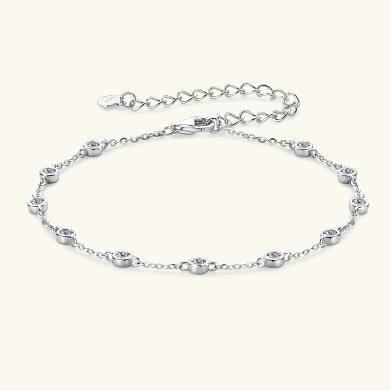 IOGOU 2.5mm D Color Full Moissanite Diamond Bracelet Engagement Jewelry 925 Sterling Silver Certified Women's Fashion Bracelets