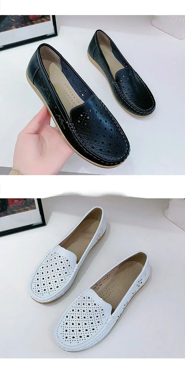 Summer New Fashion Round Toe Nurse Shoes Soft Sole Non-slip Sandals Flat Shoes Breathable Casual Sports Women's Shoes
