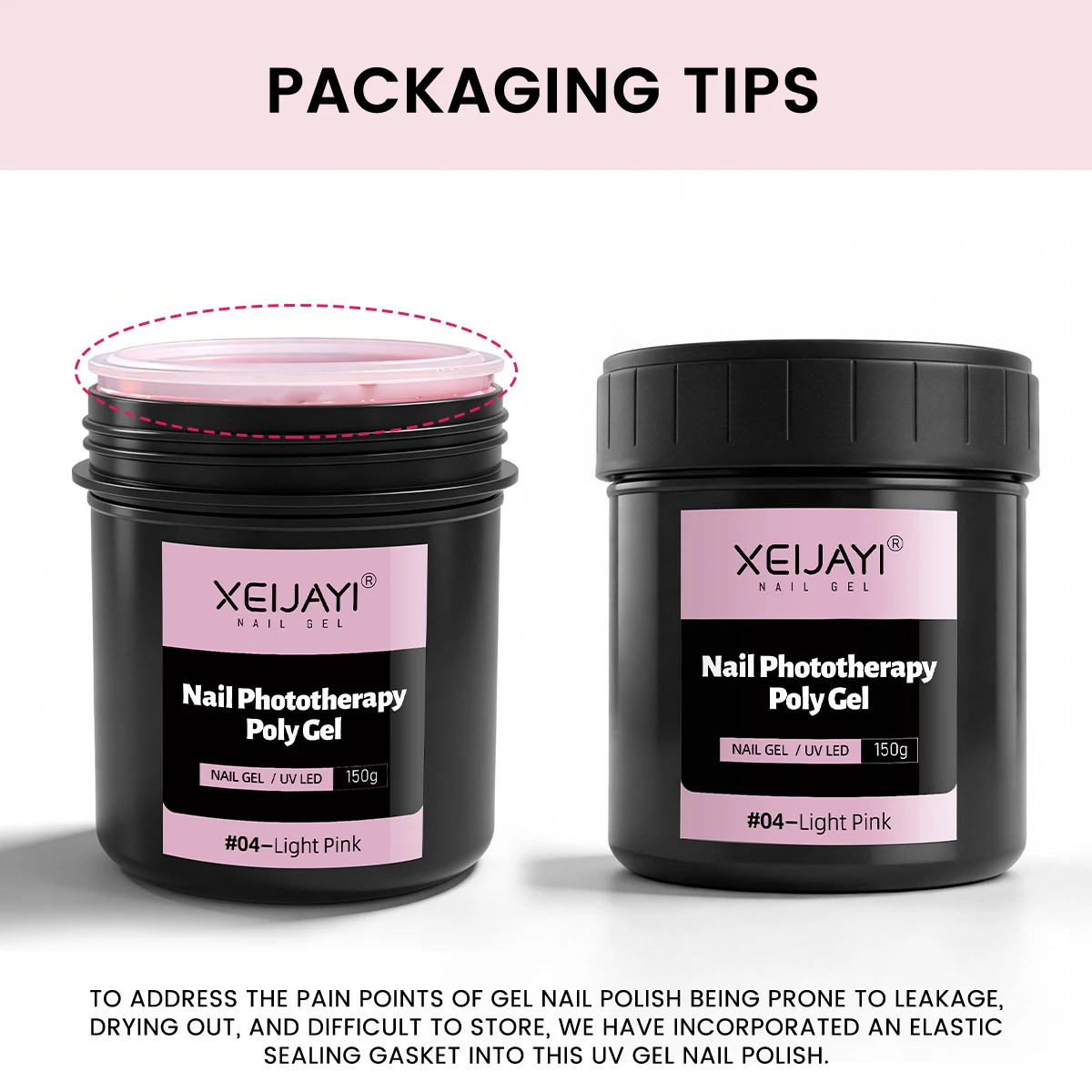 XEIJAYI 150g Poly Nail Gel UV LED Cured Builder Nail Gel Crystal Nail Extension Gel For Nails DIY At Home Salon