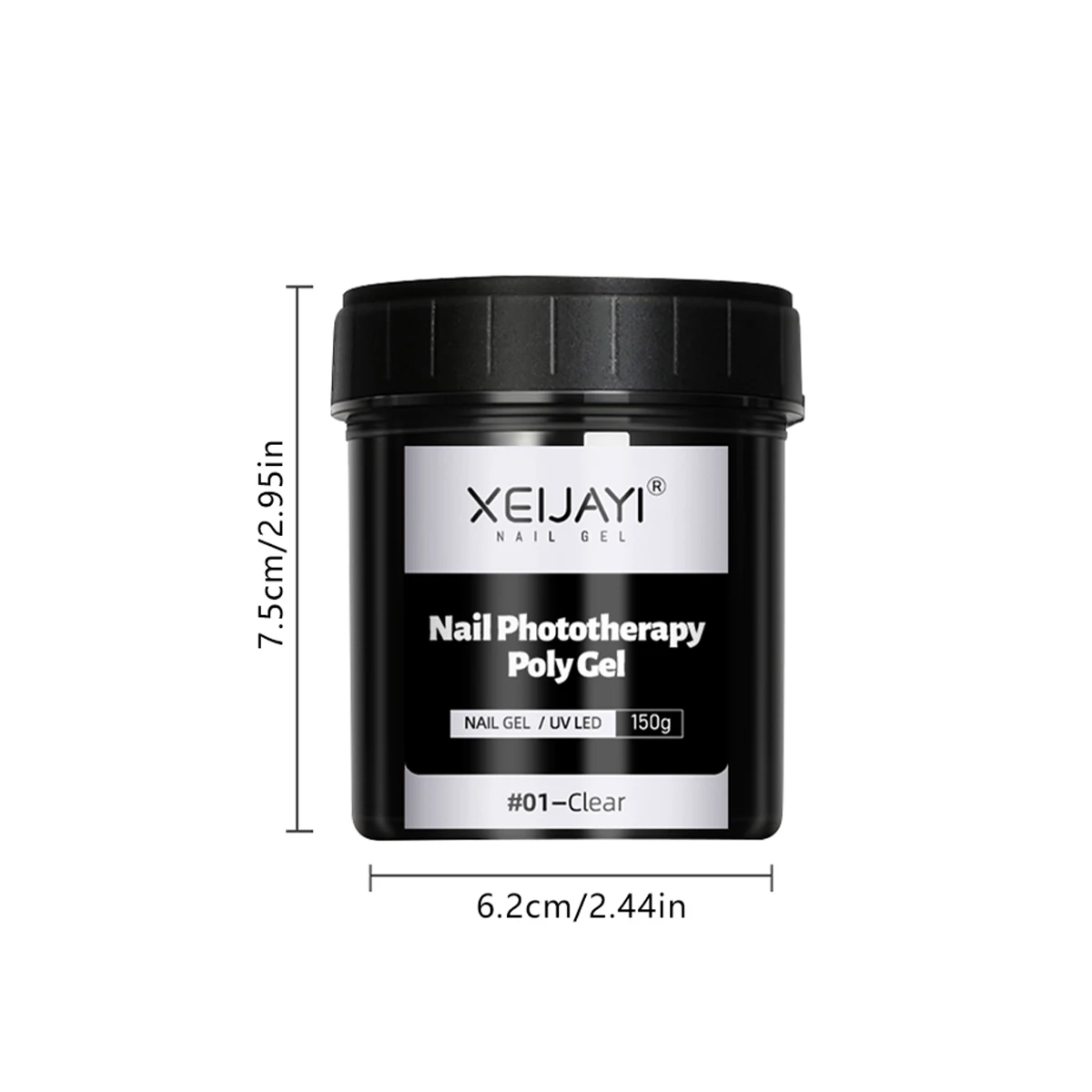 XEIJAYI 150g Poly Nail Gel UV LED Cured Builder Nail Gel Crystal Nail Extension Gel For Nails DIY At Home Salon
