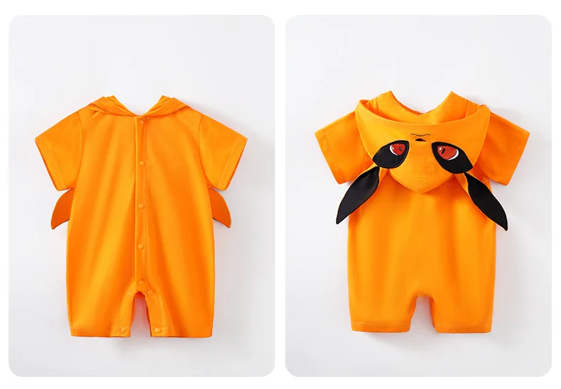 Toddler Onesie Costume Cool 0-18 Months Baby Boys Cartoon Cosplay Outfit Infant Clothes Newborn Knitted 100% Cotton Short Sleeve