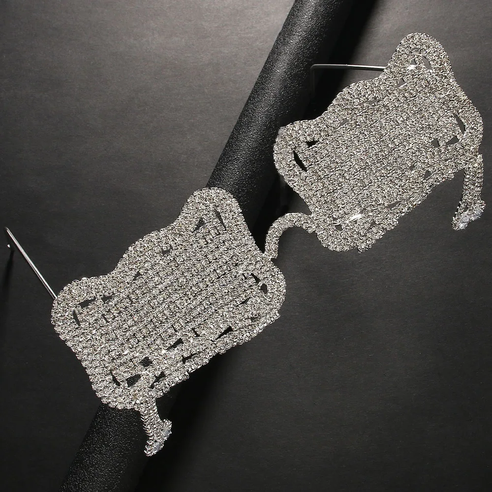 Fashion Men Tassel Glasses Frame Eyewear Decoration Collapsible Summer Vintage Snake Sunglasses Frames Rhinestone Face Jewelry
