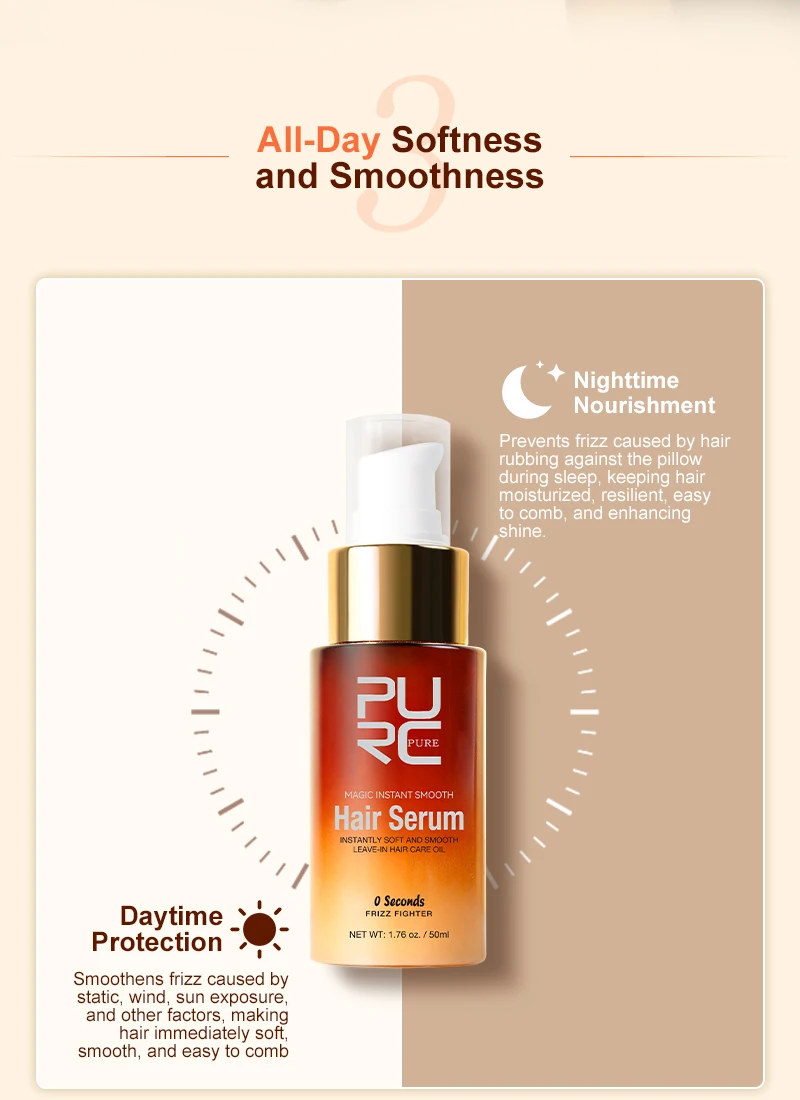 PURC Magic Smoothing Hair Serum Deep Nourishment Hair Oil Repair Damaged Hair Treatment Conditioner Professional Hair Care