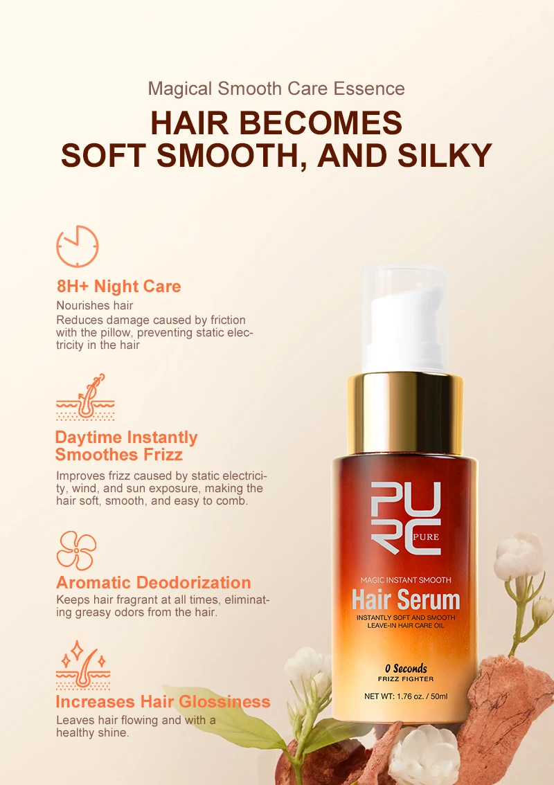 PURC Magic Smoothing Hair Serum Deep Nourishment Hair Oil Repair Damaged Hair Treatment Conditioner Professional Hair Care