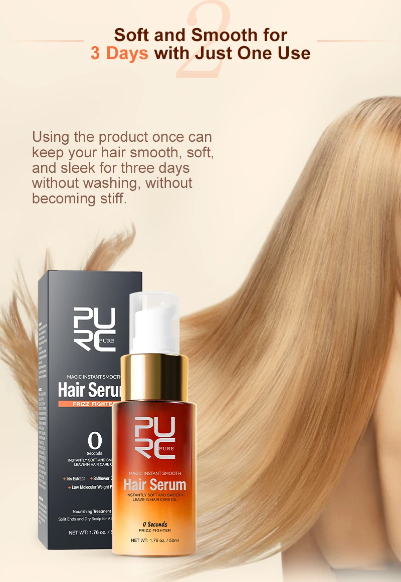 PURC Magic Smoothing Hair Serum Deep Nourishment Hair Oil Repair Damaged Hair Treatment Conditioner Professional Hair Care