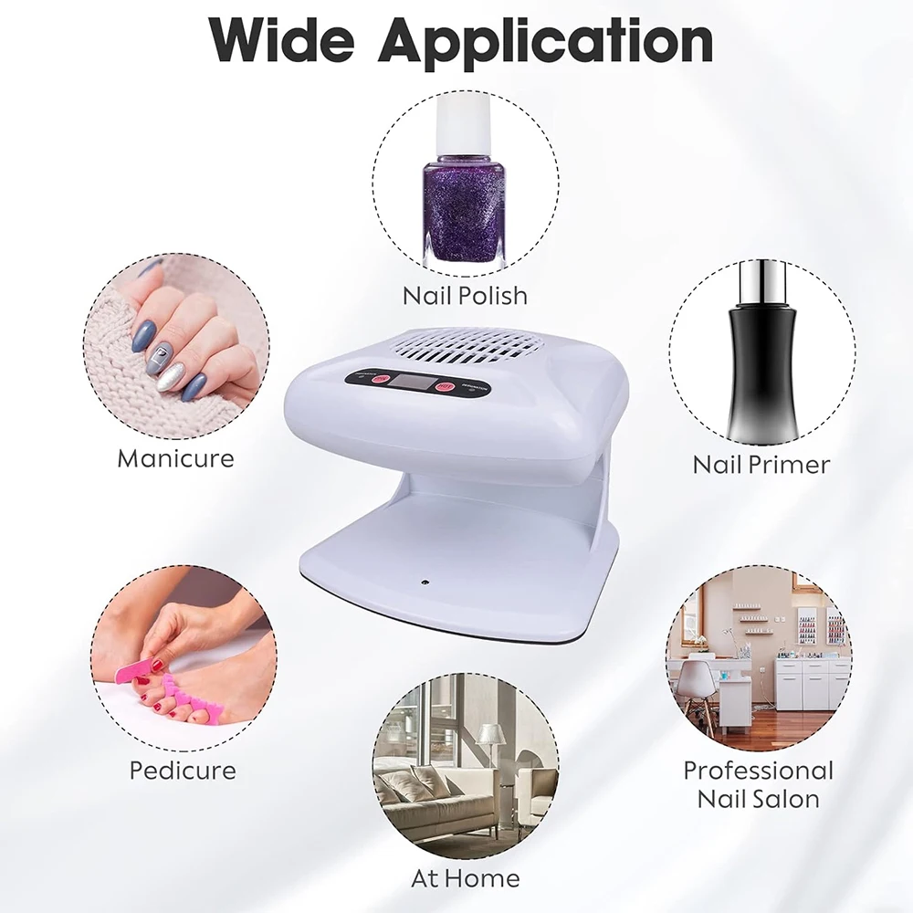 LINMANDA Air Nail Art Dryer With Automatic Sensor 300W Timing Warm Cool Wind Air Nail Fan Blow Dryer for Both Hands And Feet