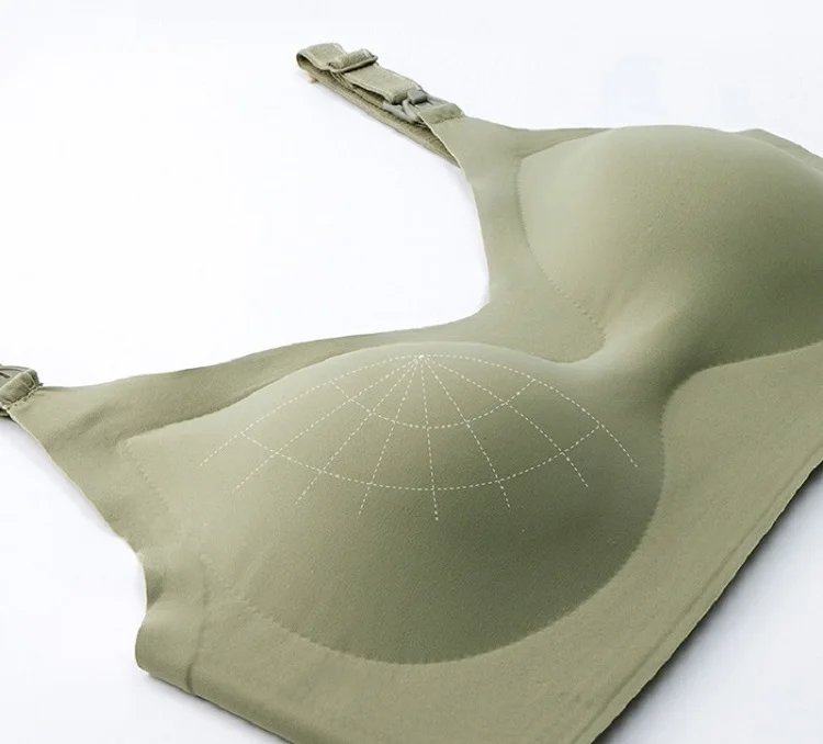 Ultra Thin Laser Cutting Ladies Feeding Bra Removable Padded Breastfeeding Bras Plus Size Push Up Maternity Nursing Bra