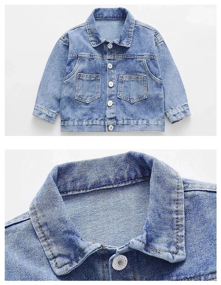 Baby Girls Denim Jacket Spring Autumn Kids Jean Coat For Girls Sweet Little Princess Outerwear Children Clothing 1-10 Years