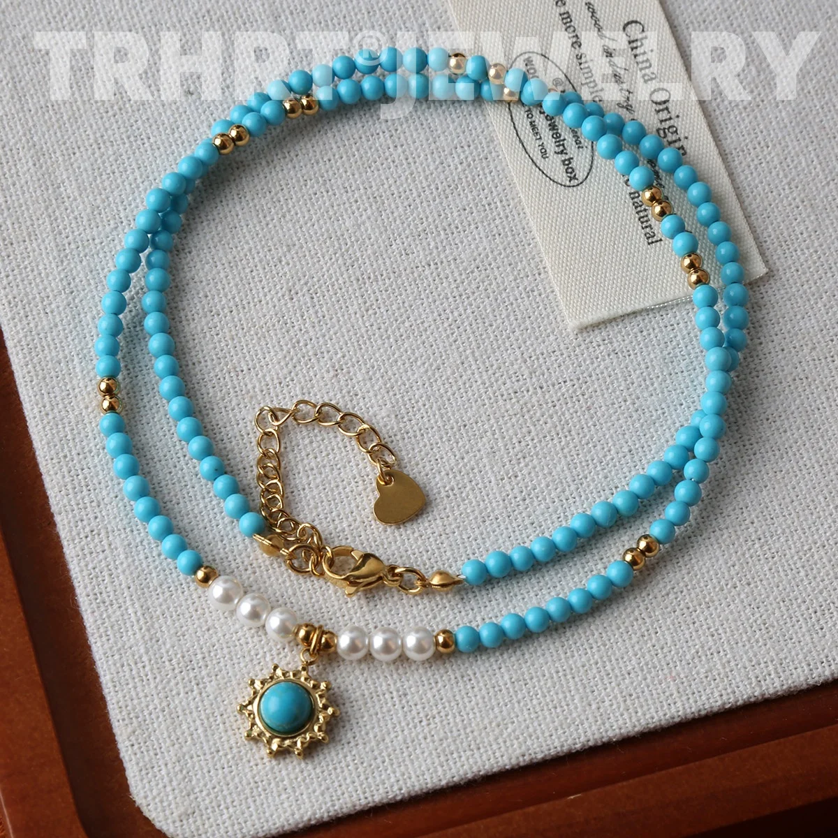 Fresh water Pearl Colorful natural stone necklace women's sweet and cool design beaded luxury Pearl Necklace