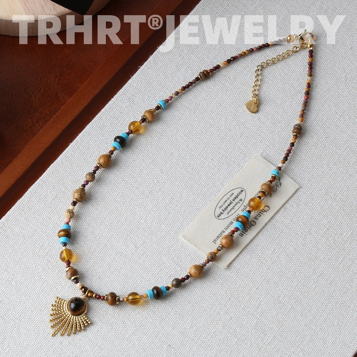 Fresh water Pearl Colorful natural stone necklace women's sweet and cool design beaded luxury Pearl Necklace