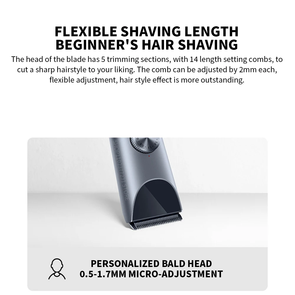 NEW MIJIA Hair Clipper 2 Cutting Machine Trimmer Professional Clippers Titanium Alloy Blade Rechargeable Barber Shaver Cutter