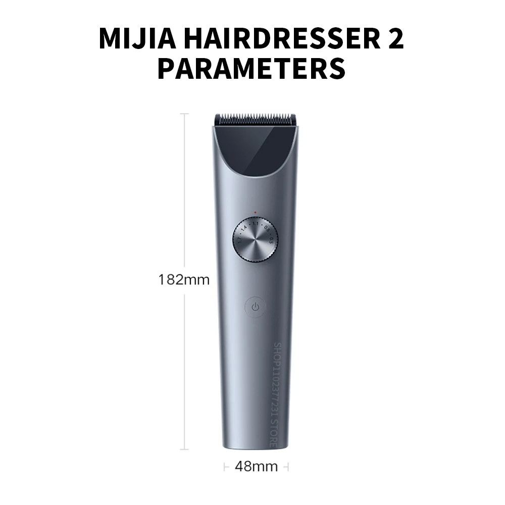NEW MIJIA Hair Clipper 2 Cutting Machine Trimmer Professional Clippers Titanium Alloy Blade Rechargeable Barber Shaver Cutter