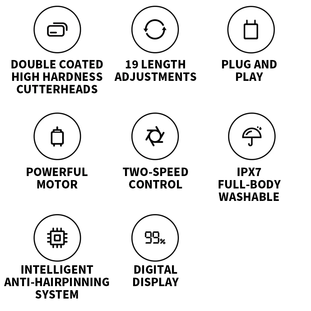 NEW MIJIA Hair Clipper 2 Cutting Machine Trimmer Professional Clippers Titanium Alloy Blade Rechargeable Barber Shaver Cutter