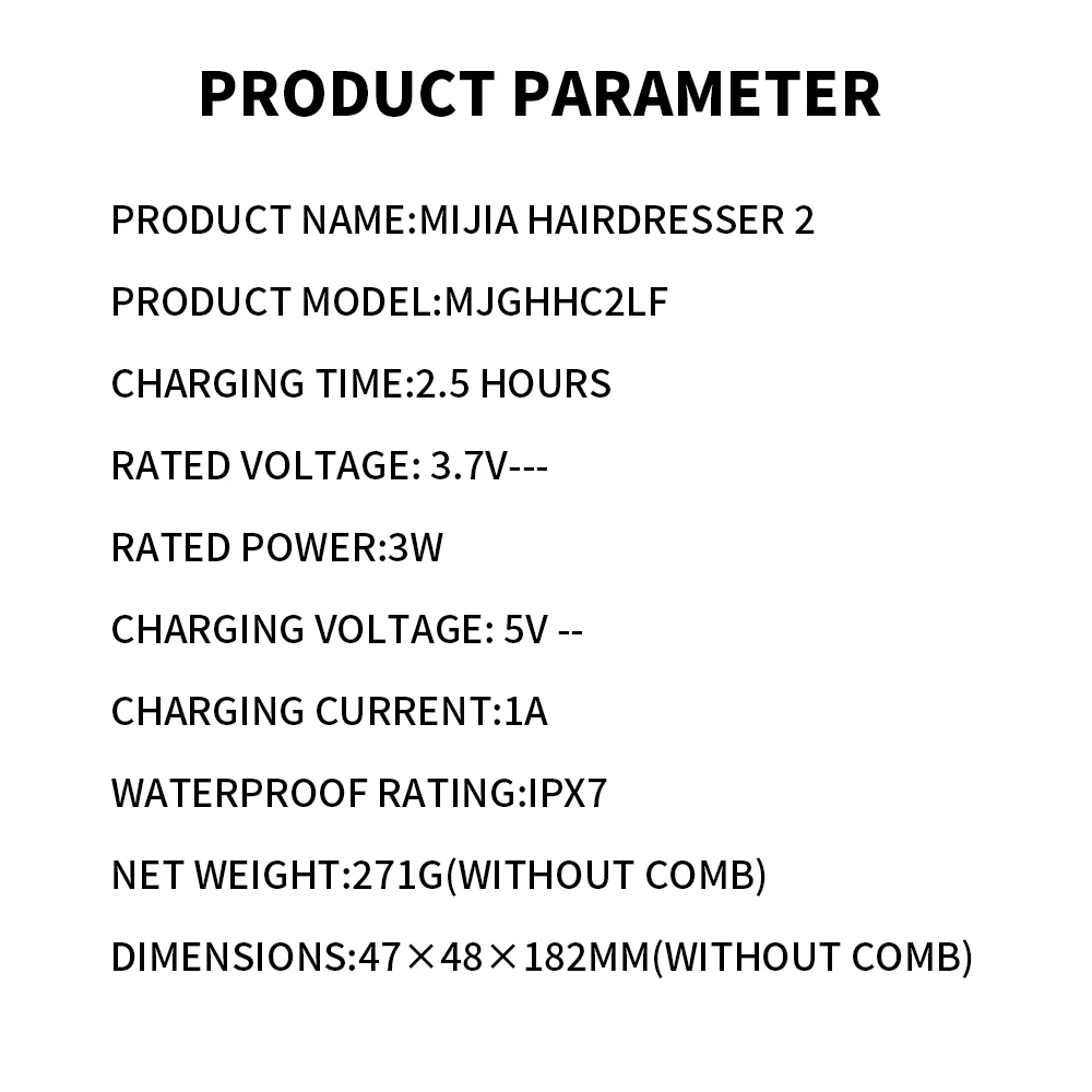 NEW MIJIA Hair Clipper 2 Cutting Machine Trimmer Professional Clippers Titanium Alloy Blade Rechargeable Barber Shaver Cutter