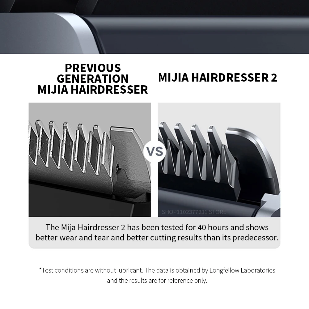 NEW MIJIA Hair Clipper 2 Cutting Machine Trimmer Professional Clippers Titanium Alloy Blade Rechargeable Barber Shaver Cutter