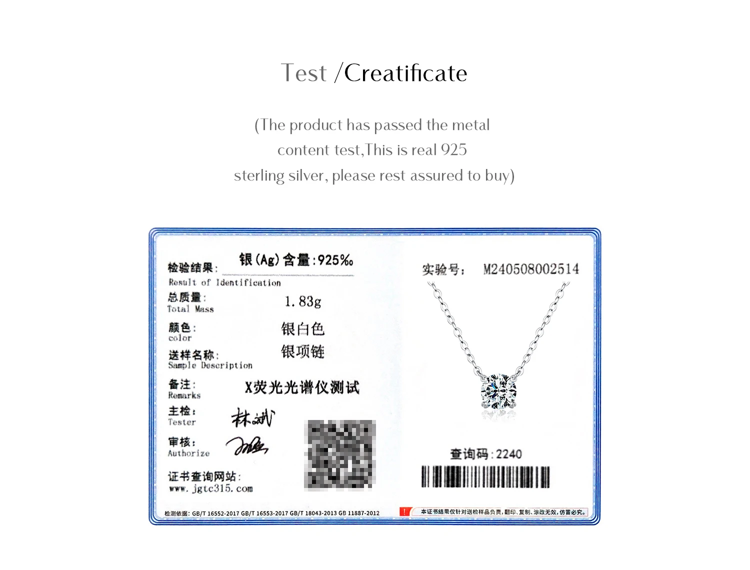 MODIAN Moissanite Pendant Necklace D Color 0.8CT Lab Diamond For Women Wedding Engagement 925 Sterling Silver Fine Jewelry Gift