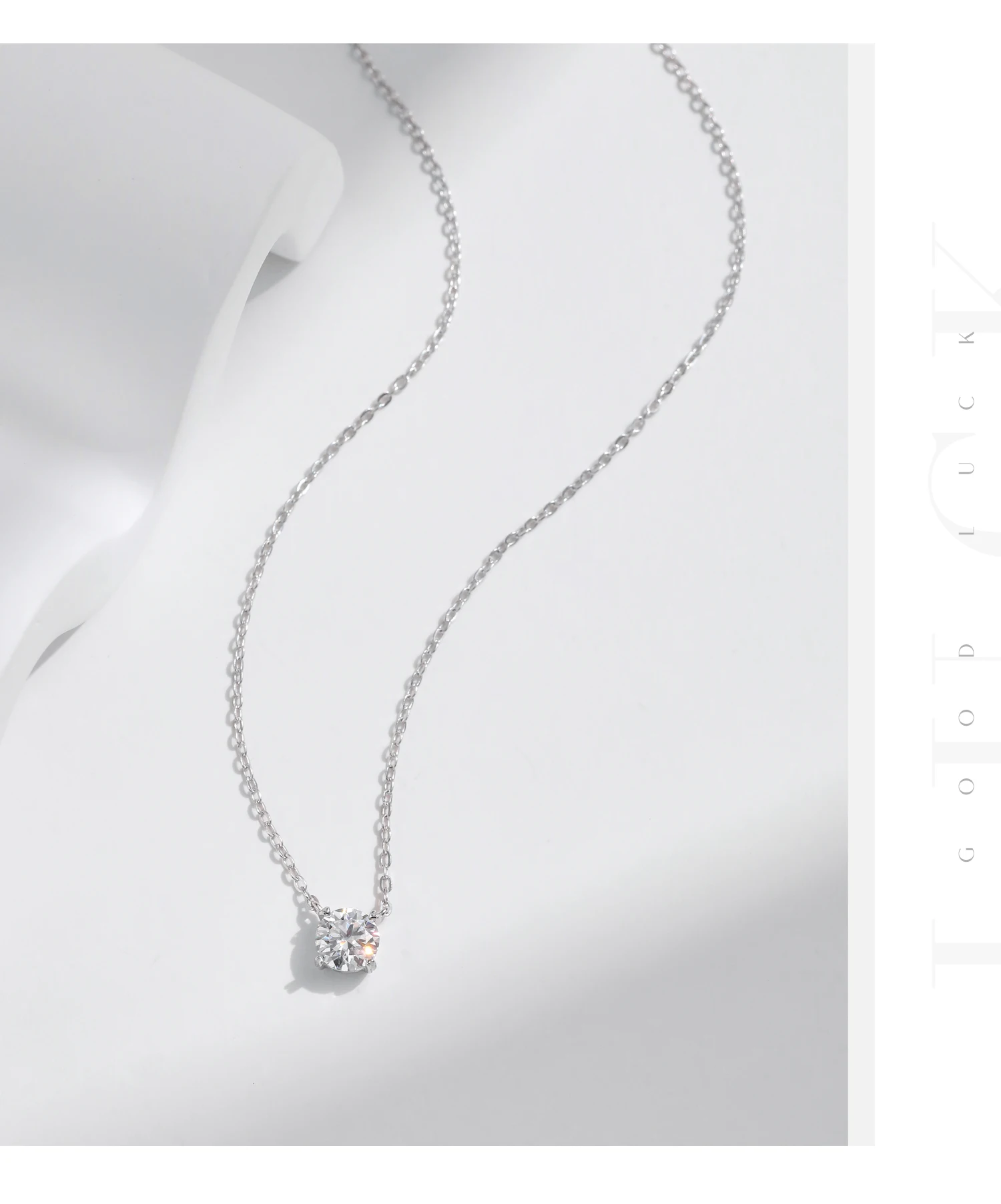 MODIAN Moissanite Pendant Necklace D Color 0.8CT Lab Diamond For Women Wedding Engagement 925 Sterling Silver Fine Jewelry Gift