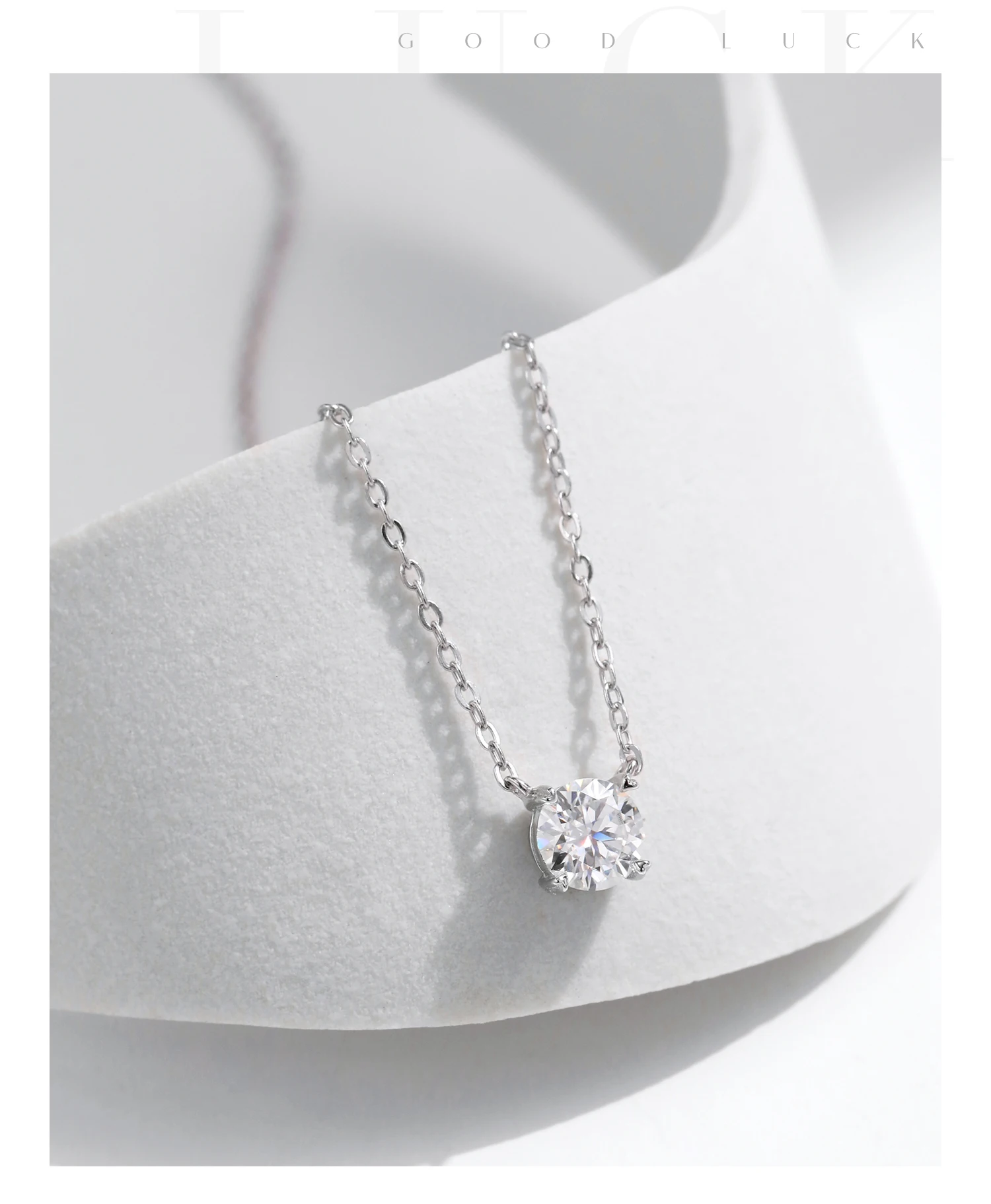 MODIAN Moissanite Pendant Necklace D Color 0.8CT Lab Diamond For Women Wedding Engagement 925 Sterling Silver Fine Jewelry Gift
