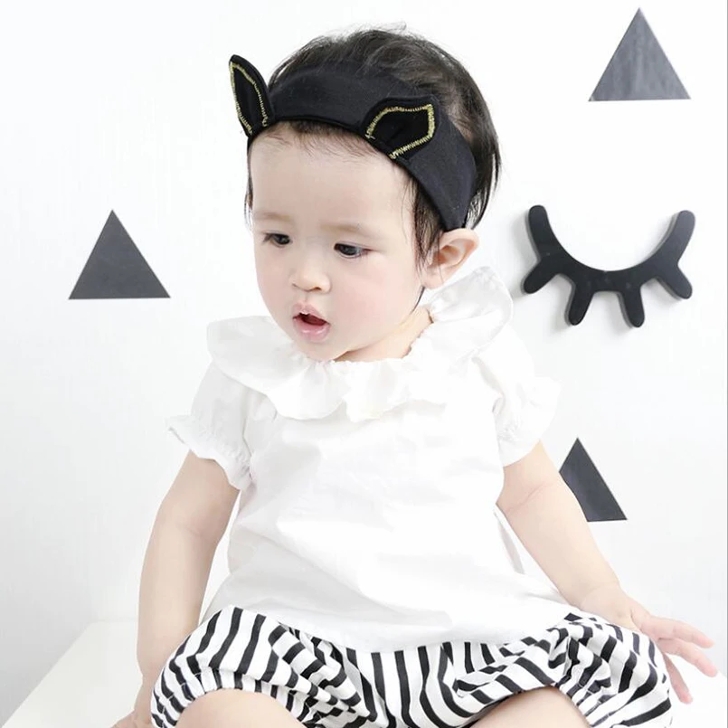 Baby Girl's Blouse Summer New Cotton Breathable Shirt Tops Clothing for Girls Versatile Ruffle Collar Short Sleeved T-shirt