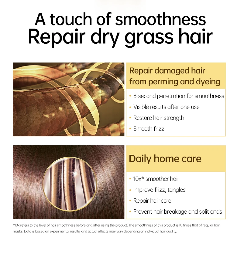 PURC 8 Seconds Hair Mask Smoothing Straightening Keratin Hair Treatment Cream Soft Repair Damaged Frizz Professional Hair Care